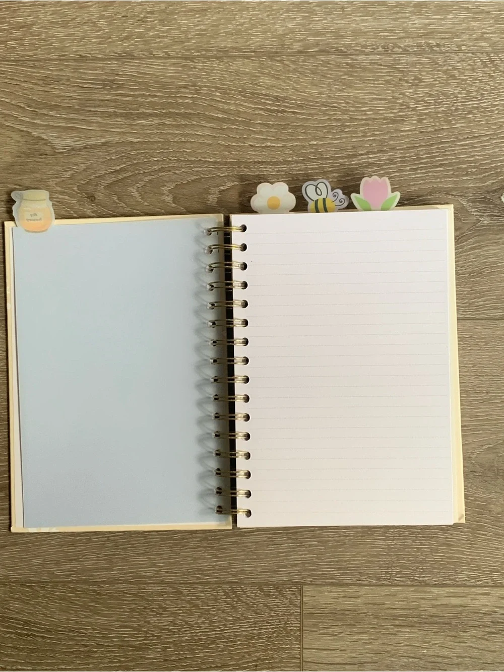 Always Bee Kind Spiral Notebook - Cream Floral Bee Design
